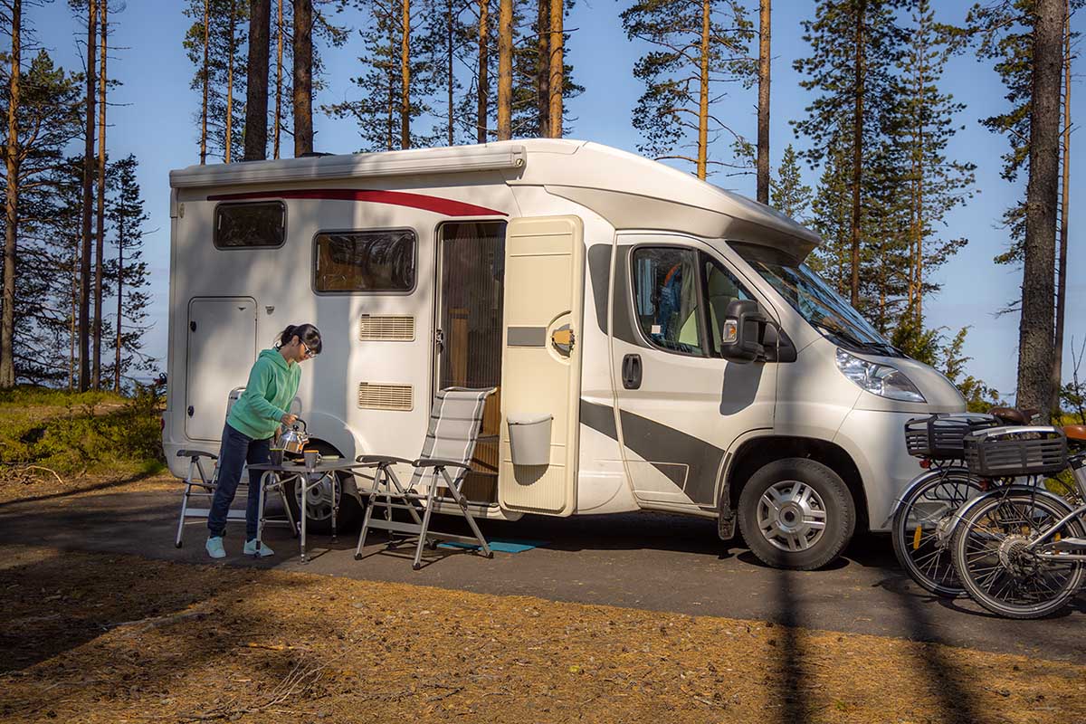 Family on an RV vacation at Logan's Way RV Park